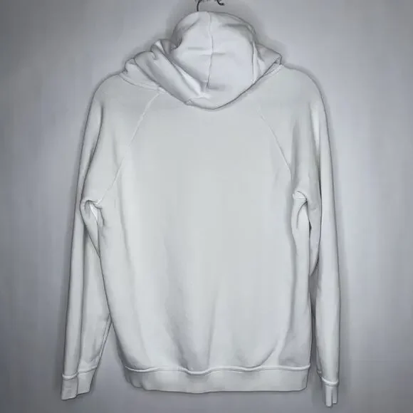 Nike Women’s Rally Metallic Pullover Hoodie Funnel Neck White Size Medium - Picture 4 of 6